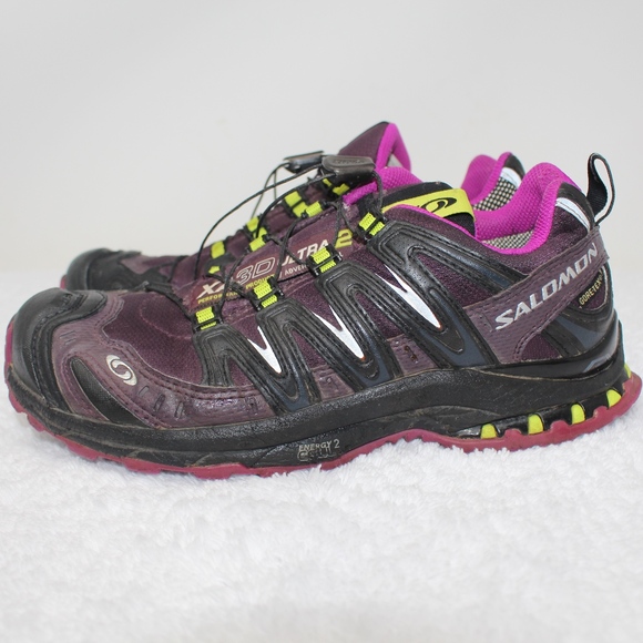 purple salomon shoes